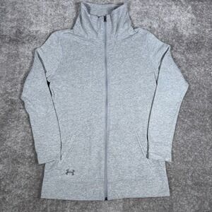 Under‎ Armour Jacket Women's Small Gray Traveler Full Zip ColdGear Terry